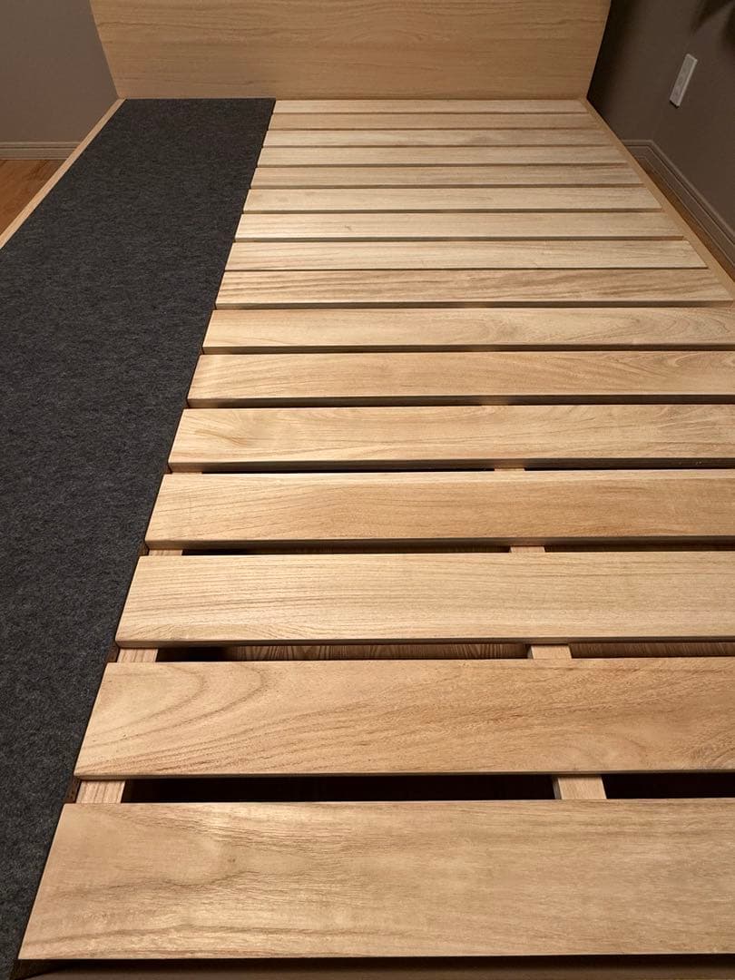 シモンズ ダブルベッド LED付き 引き出し収納 ステーションタイプ ナチュラル