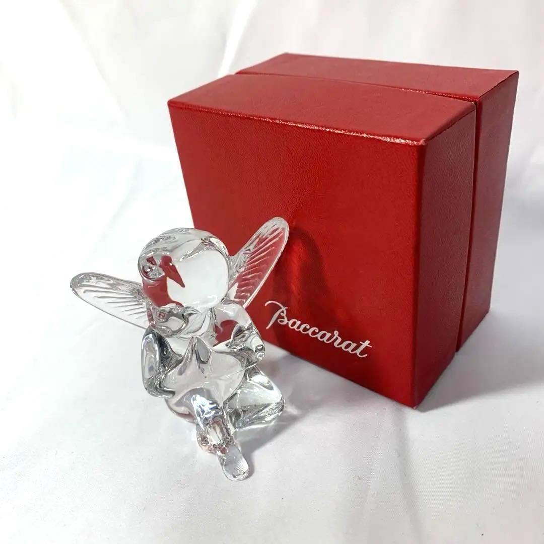 新品 バカラ Baccarat クリスタル エンジェル 天使 置物 箱付き