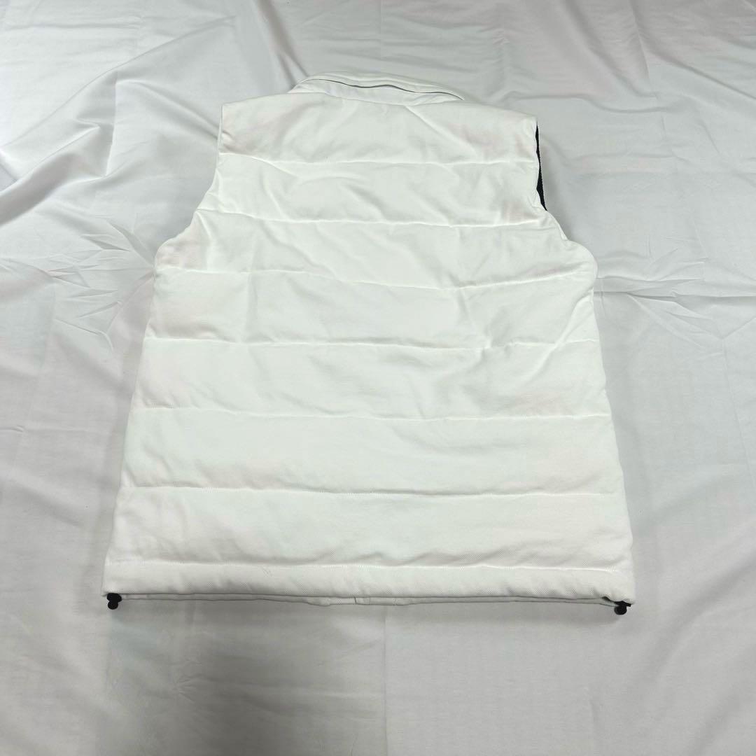 LACOSTE ダウンベスト ホワイト 胸元 刺繍ロゴ S