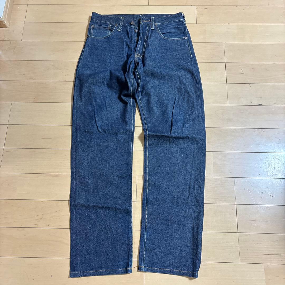 エヴィス　ストレートデニム　カジュアル　インディゴ　サイズ32