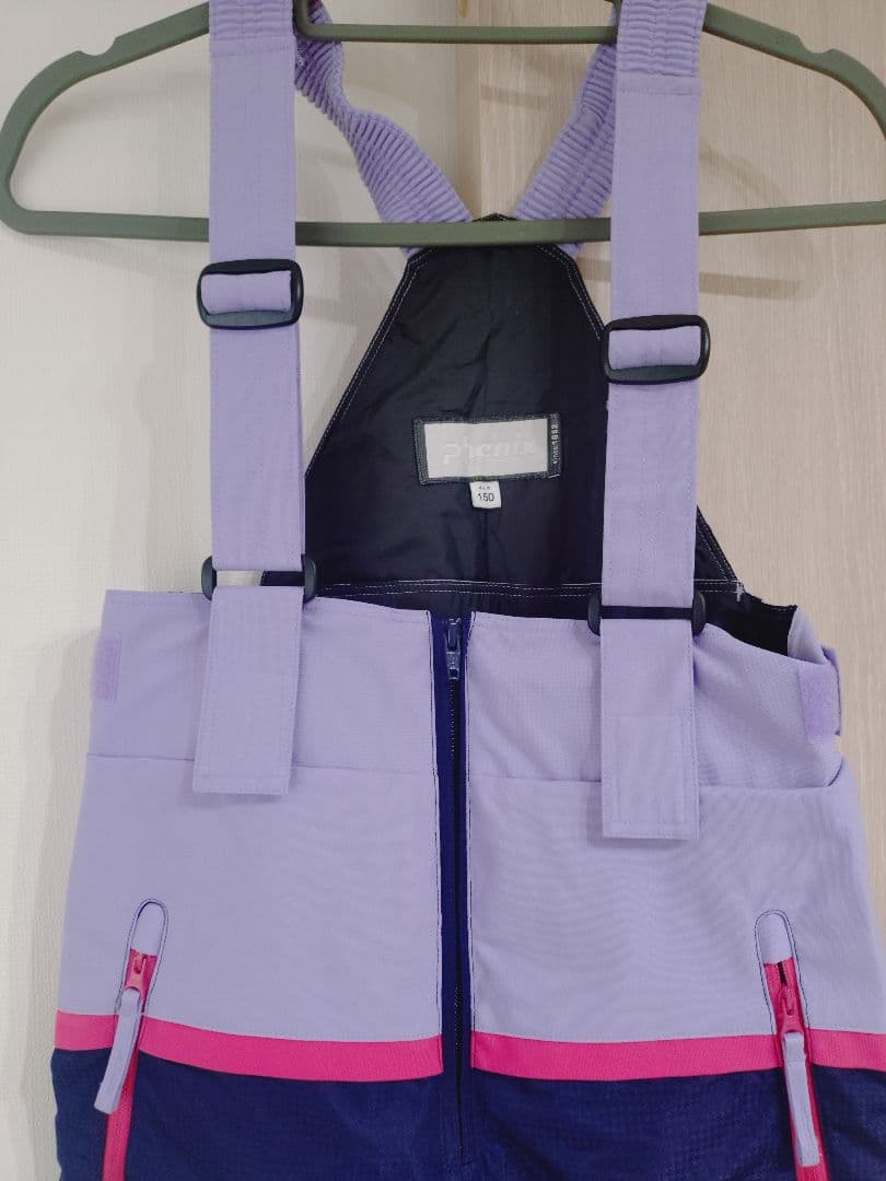 美品【phenix】150　上下セットスキーウエア　水色系（上）✕紺色系（下）