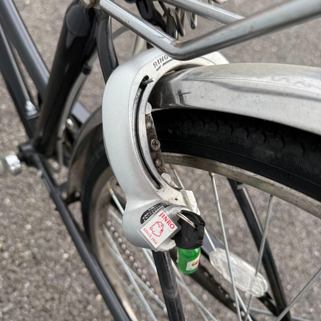 kokolate　自転車 26インチ カゴ/鍵/オートライト/6段変速付