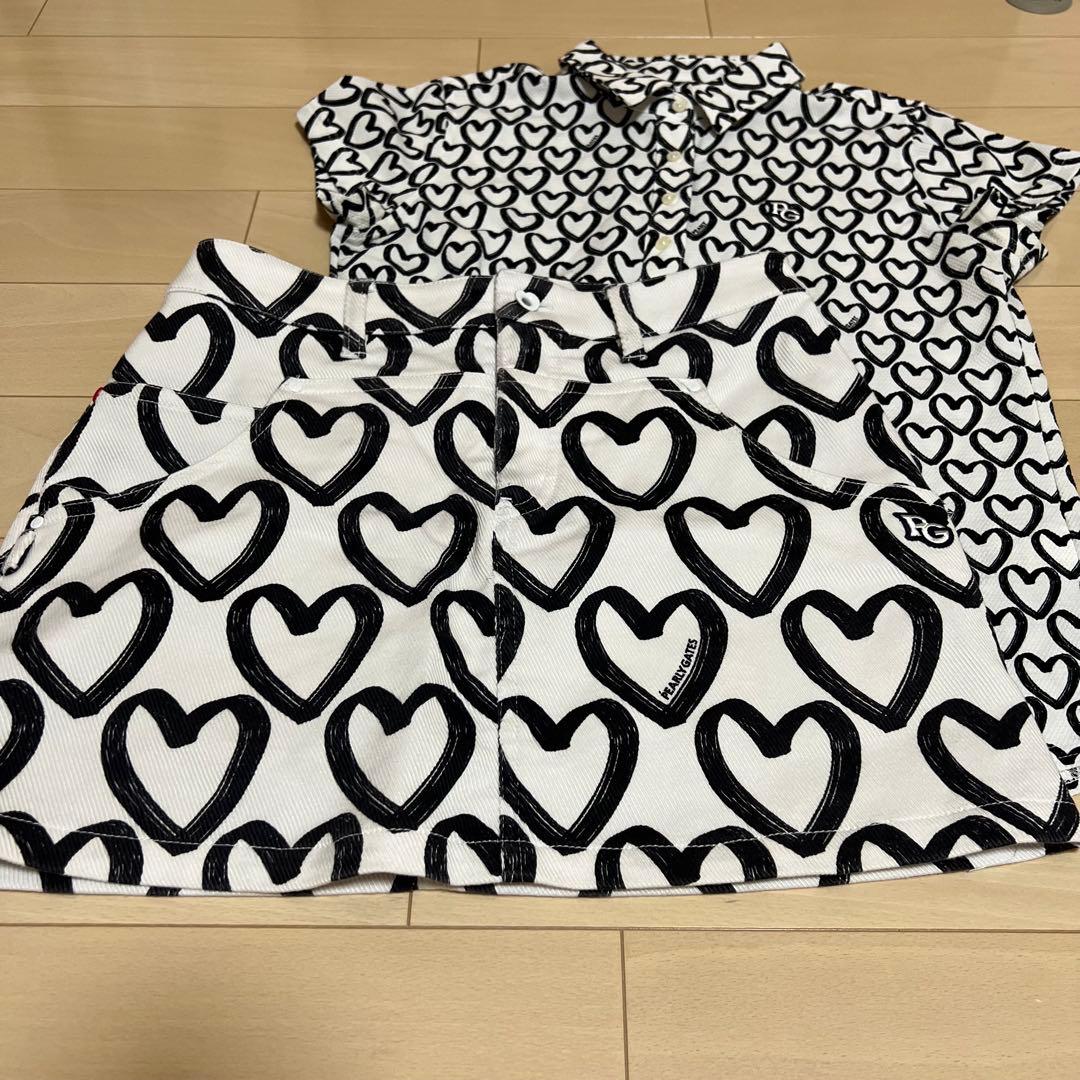⭐︎値下げ⭐︎パーリーゲイツ　ハート柄 ポロシャツ　スカート セット