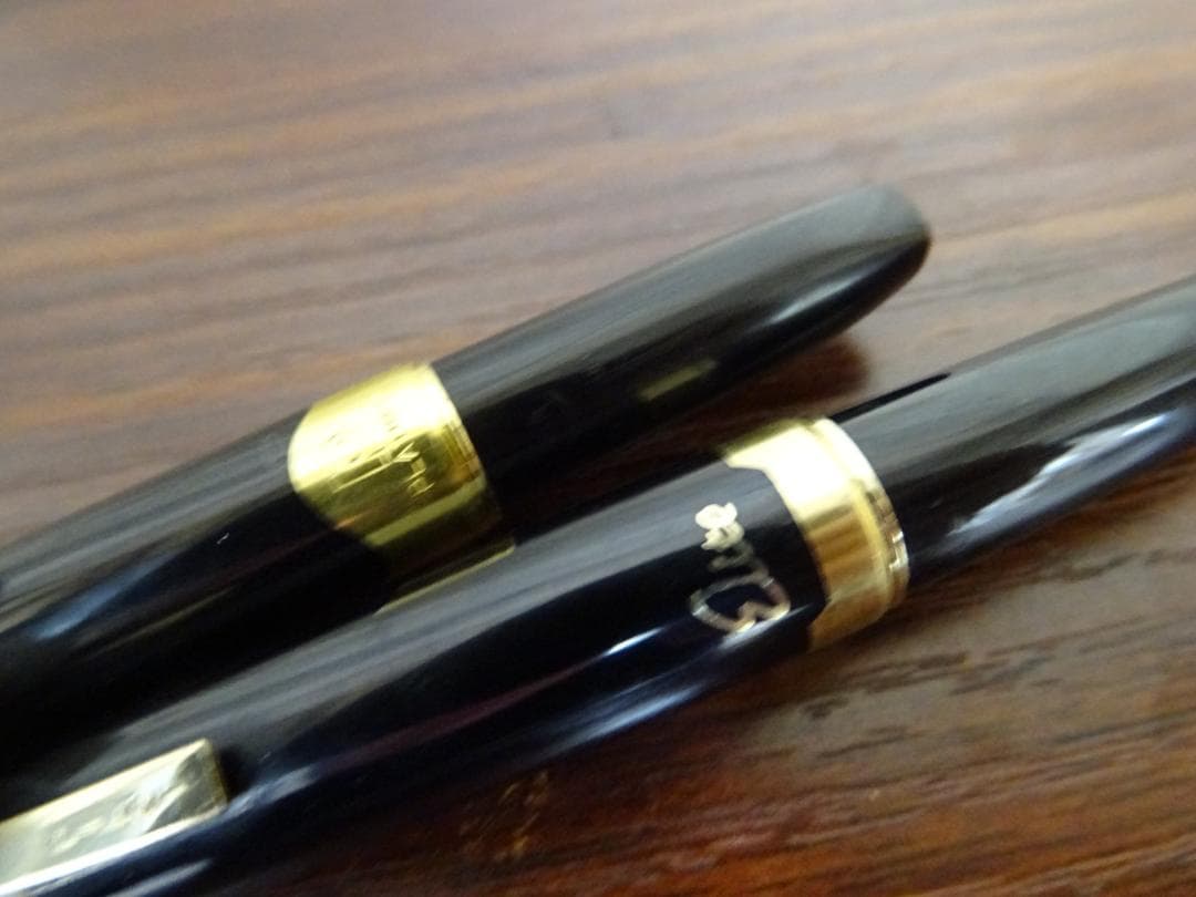 せ*お様 天001 万年筆 2本 セット ペン先 18K PILOT プラチナ