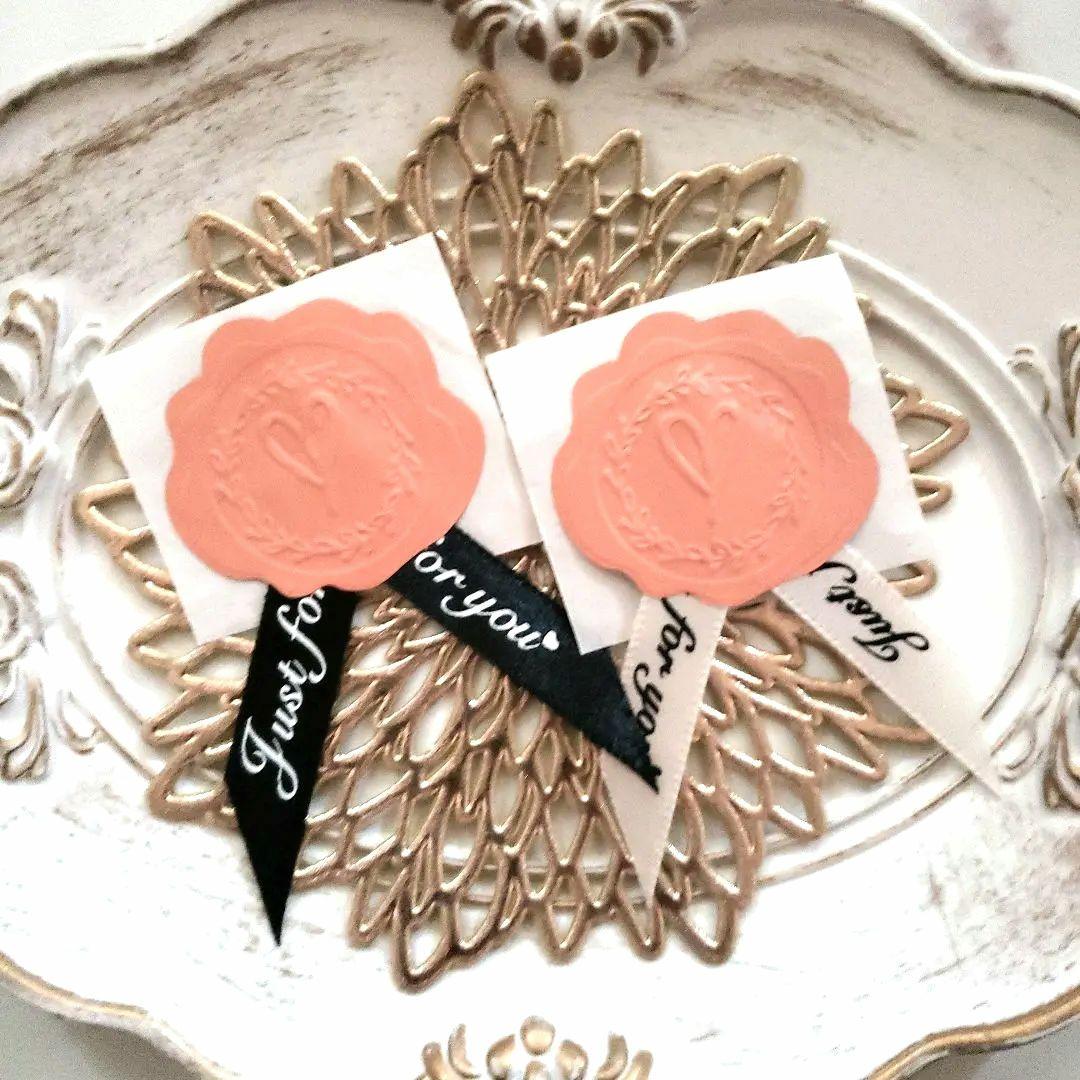 No.188　リボン付きサンキューシール　リボンシール　ギフトシール　ラッピング