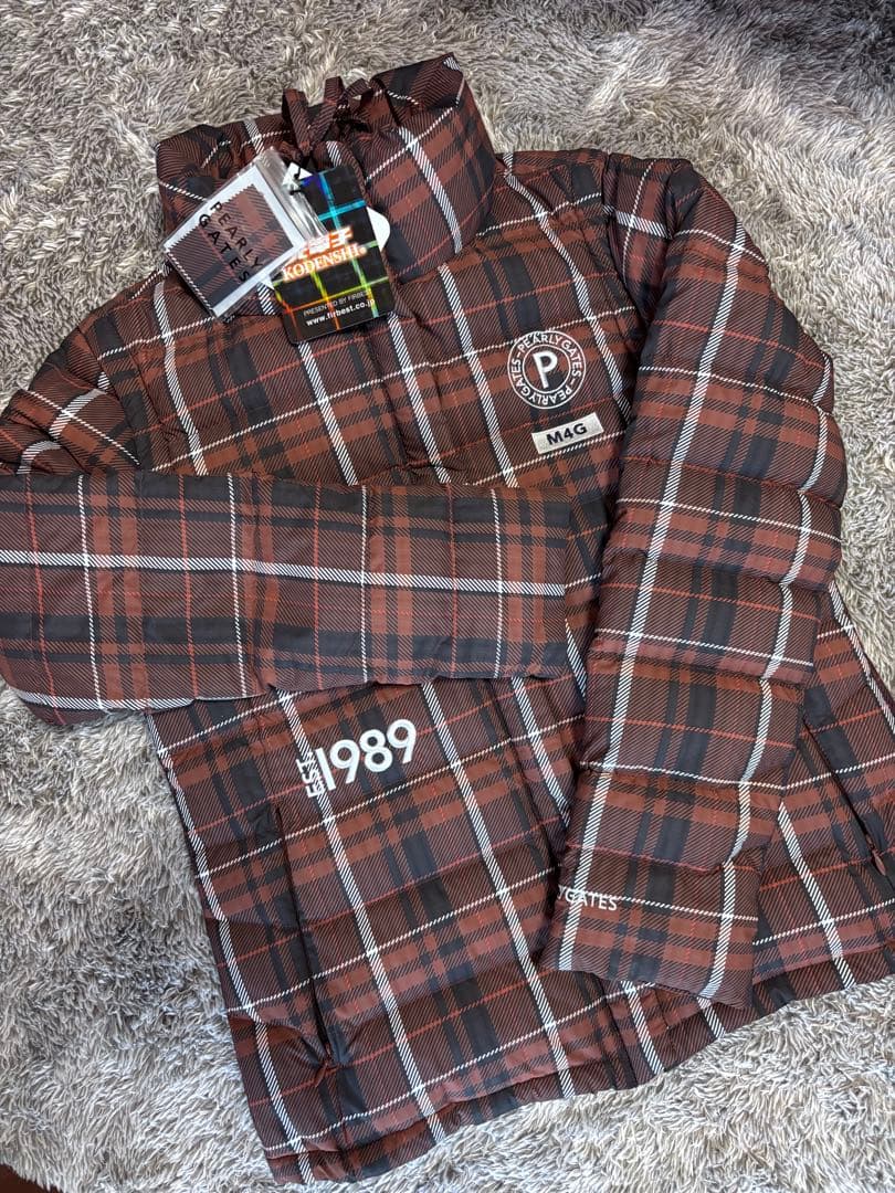 パーリーゲイツ　2WAYダウンジャケット レディース　サイズ0 チェック柄