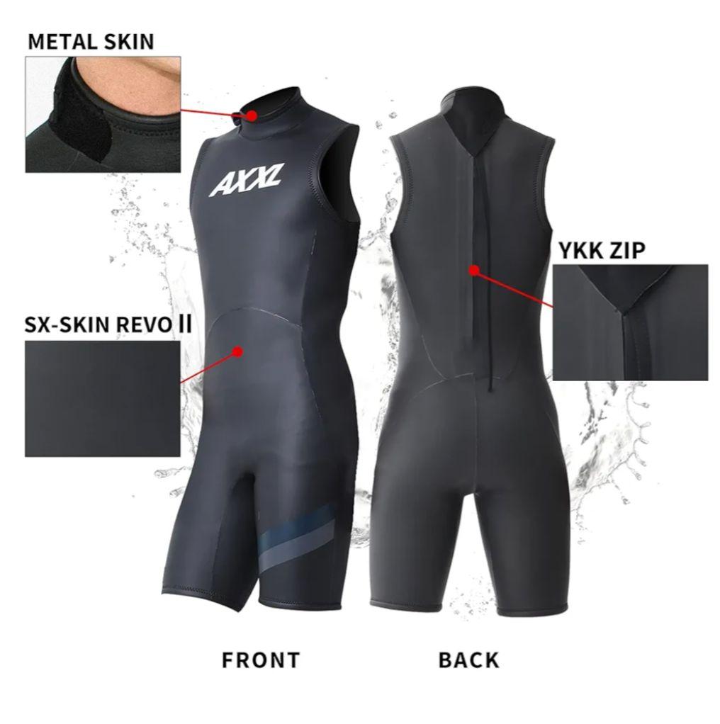 AXXL トライアスロン ショートジョン ウェットスーツ ストレッチ 日本規格