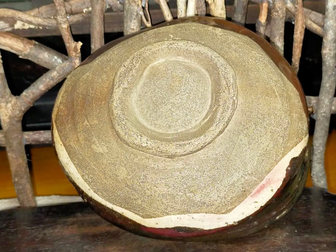 ♥美濃焼♥　沓形　茶碗　織部黒　瀬戸黒　引出黒　桐箱付き　骨董　古玩