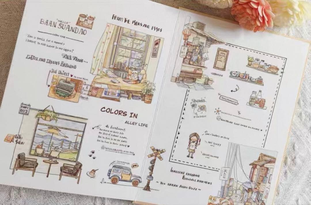 醒醒文创《小巷人家》海外マスキングテープ　マステ 【2384】