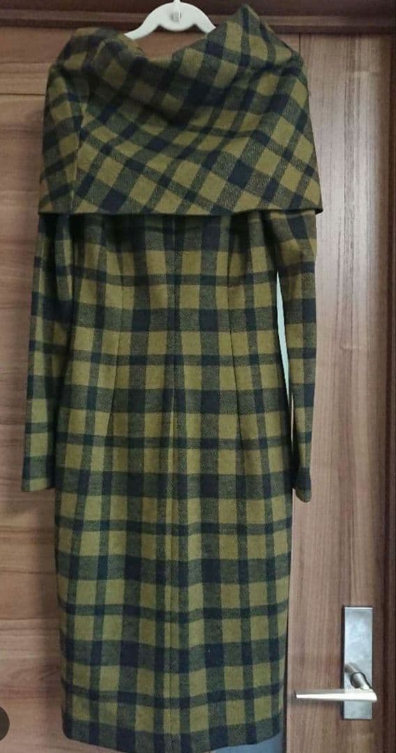 美品　GUCCI グッチ　ワンピース　ウール長袖　チェック　S
