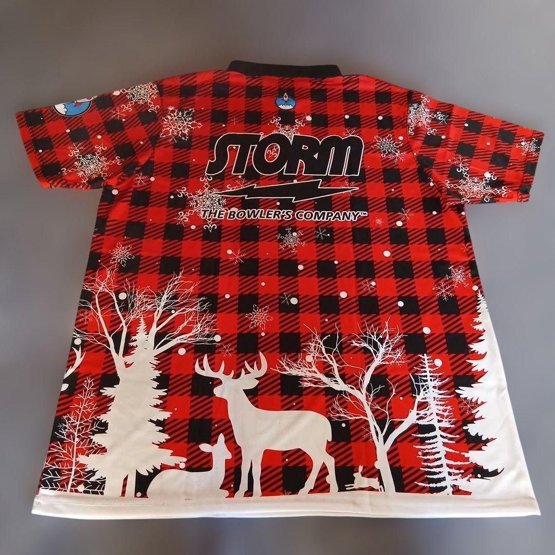 ✨新品✨ボウリングウェア　サイズ2XL　ストーム　レッド　チェック　大きめ