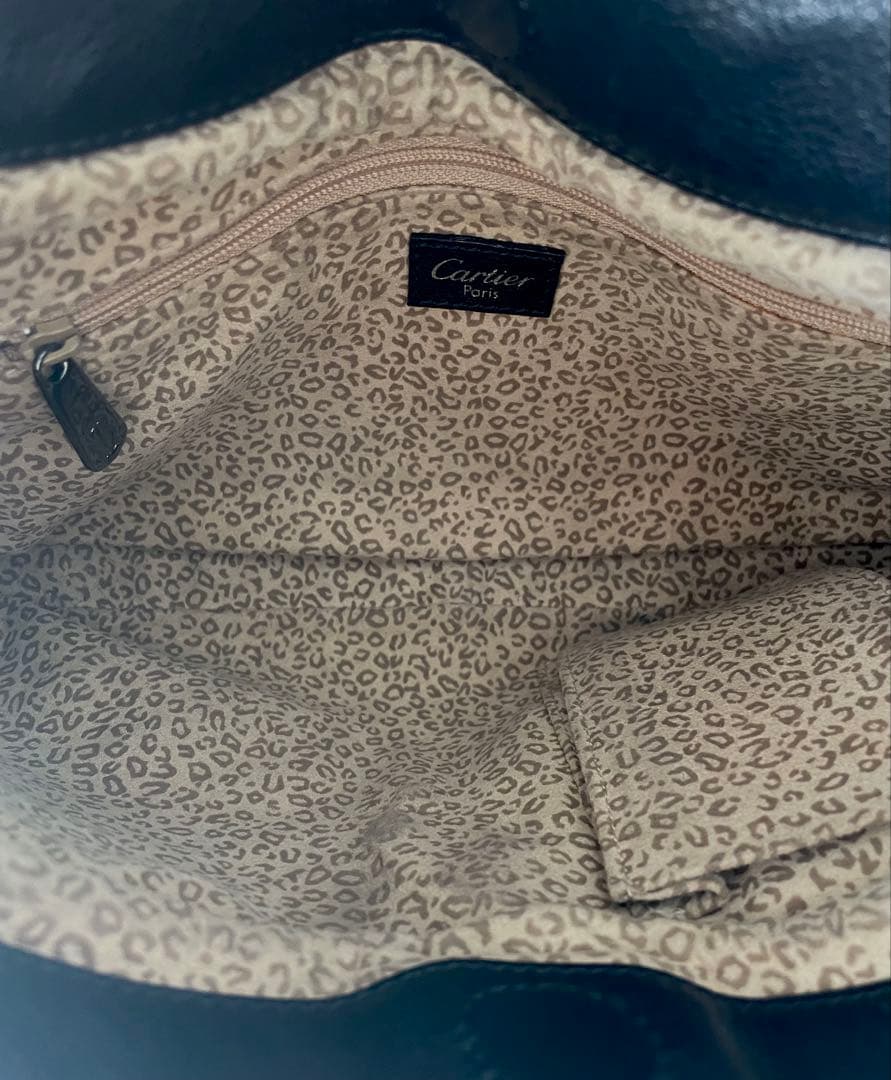 Cartier カルティエ パンテール ワンショルダーバッグ ハラコ ブラック