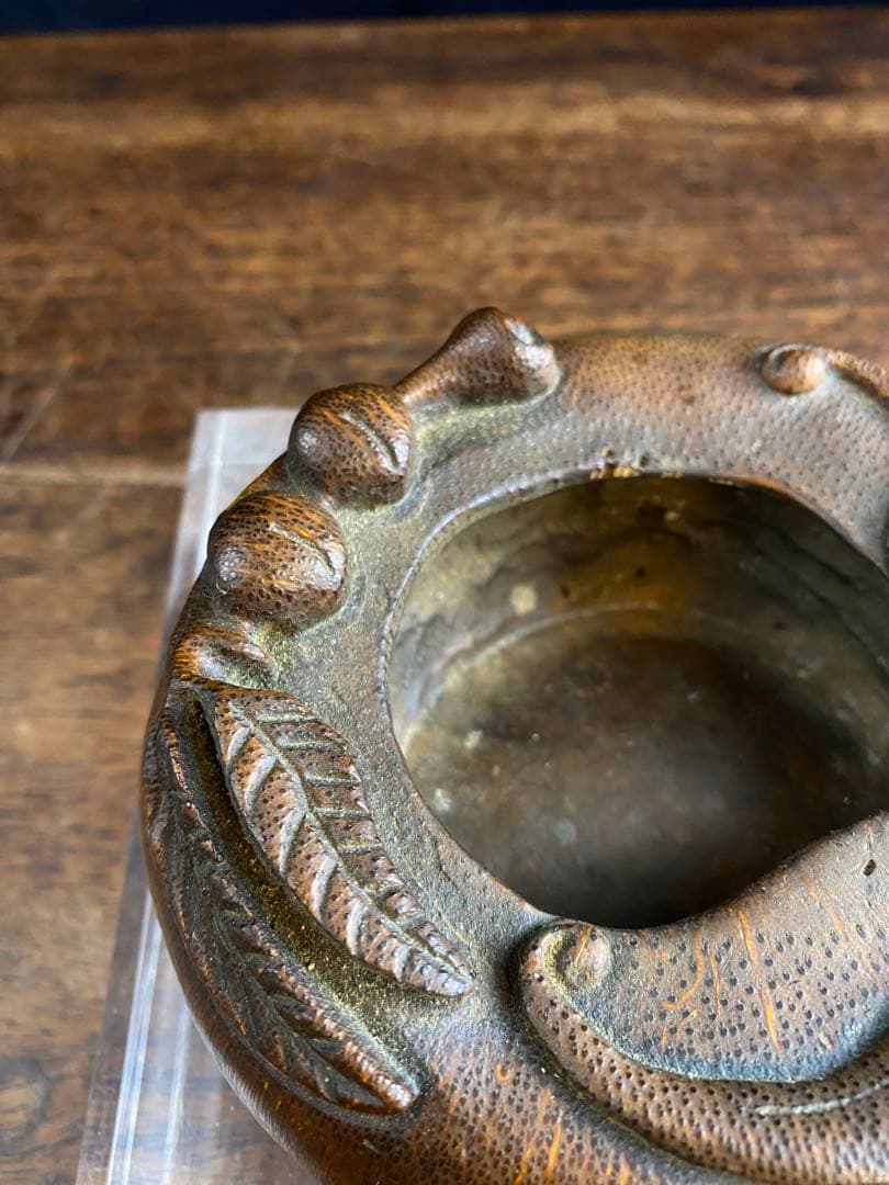 竹製灰皿　水滴　2個セット　木工　竹製品　古美術　骨董品