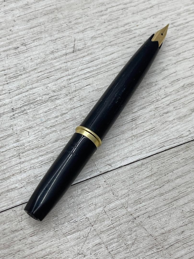 プラチナ 万年筆 18K 細軟 ブラック×ゴールド PLATINUM
