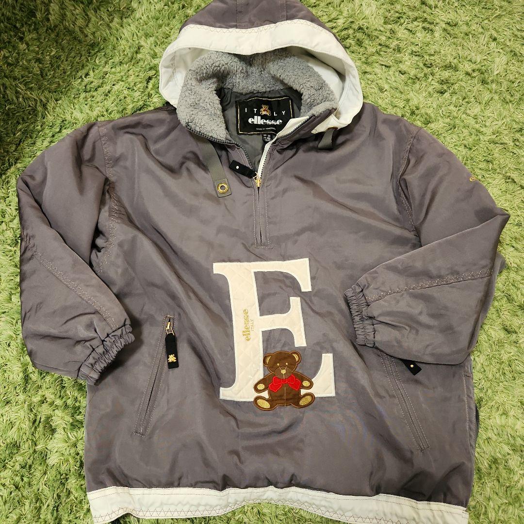 ビンテージ エレッセ ベスト付き テディベア スキー スノボウェブ 上下セット