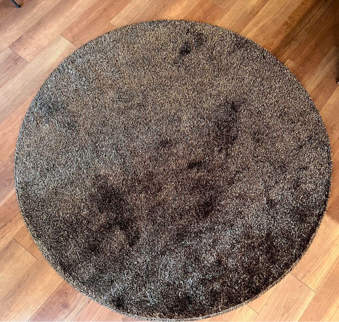 【グレー】ARMONIA アルモニア ラグ 円形 150cm ブラウン