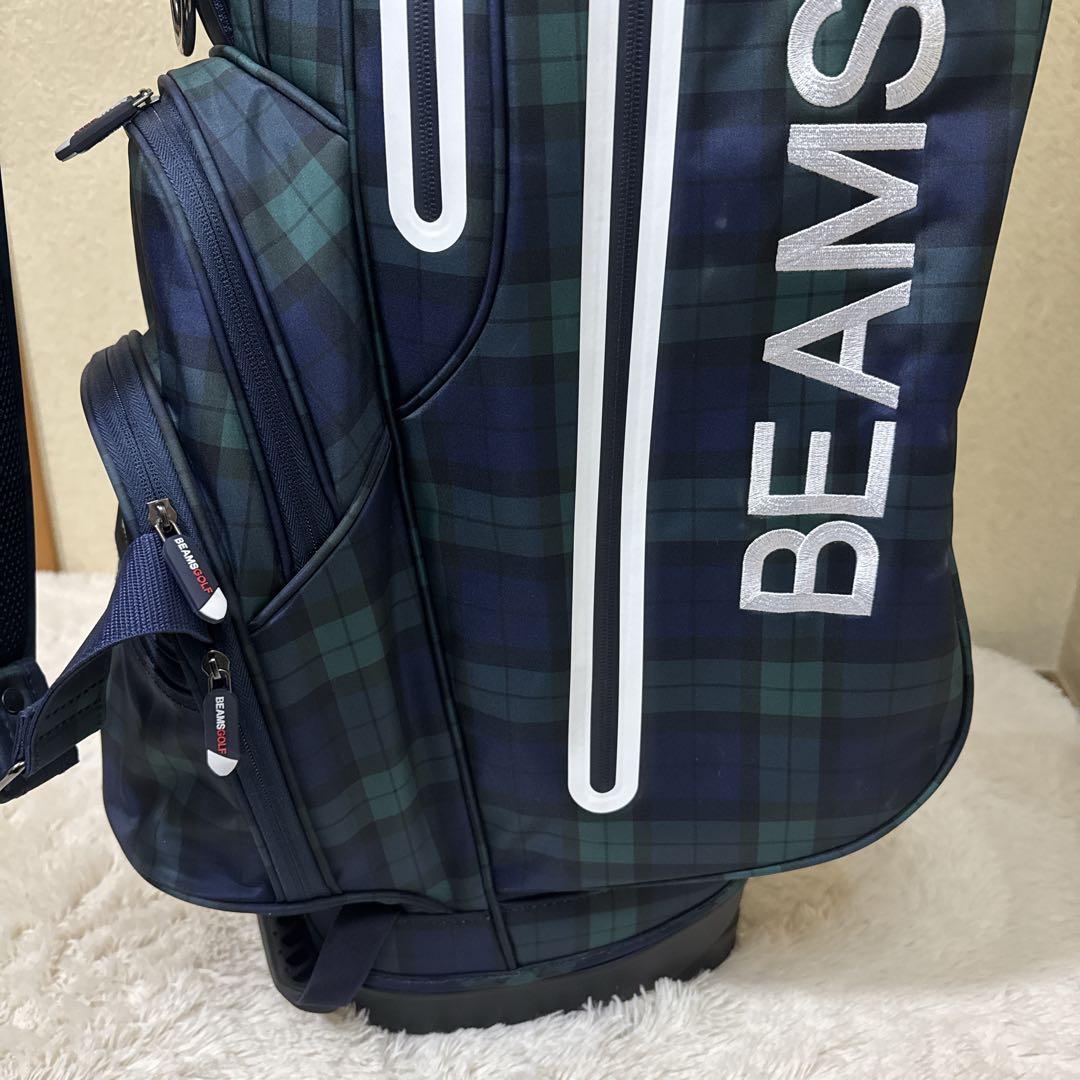 【新品】BEAMS GOLF NEW キャディバッグ ブラックウォッチ　スタンド