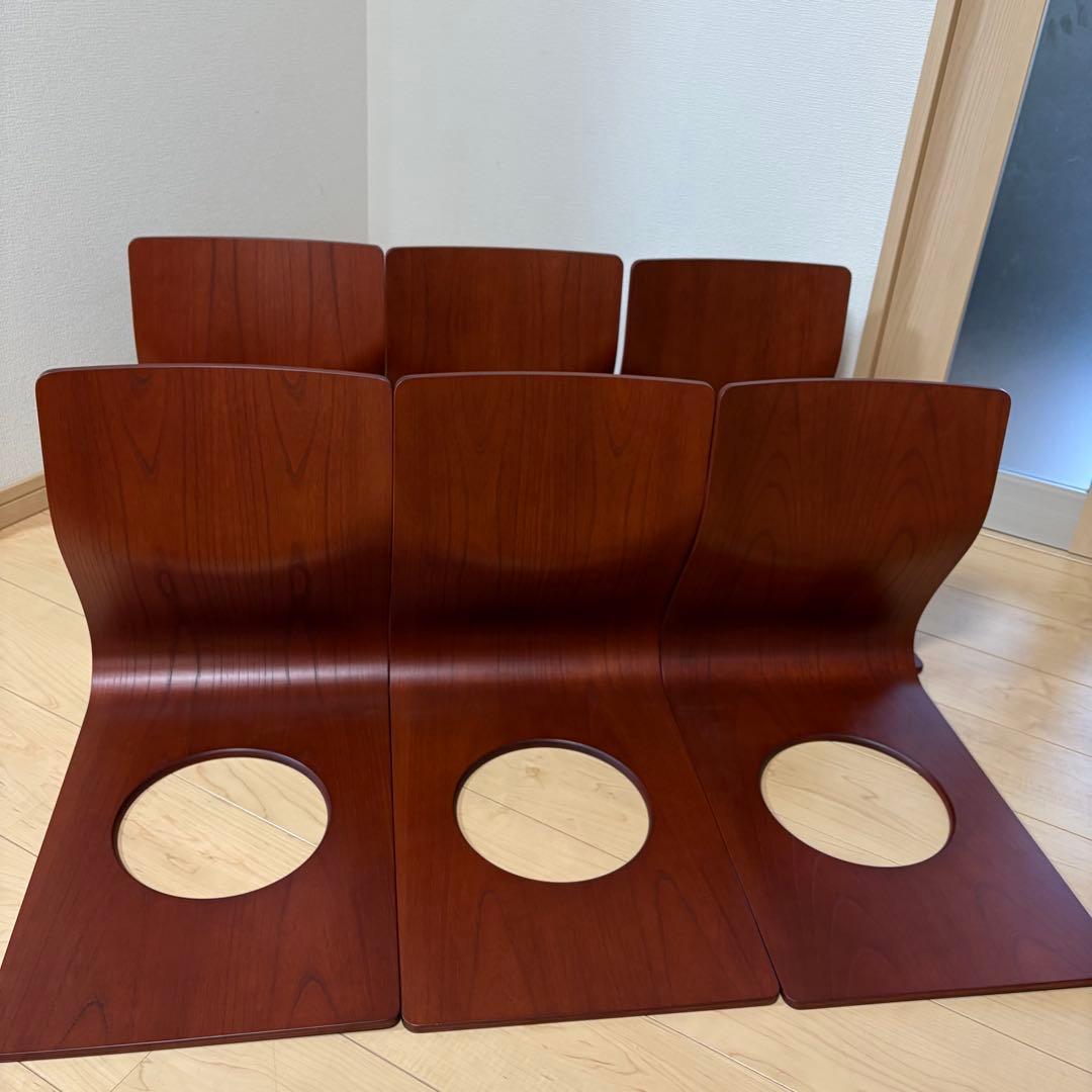 希少 天童木工 木製 曲木 座椅子 6脚セット TENDO 旧ロゴ