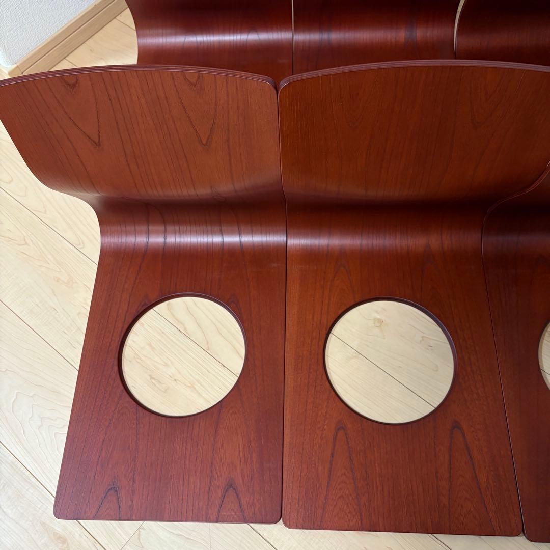 希少 天童木工 木製 曲木 座椅子 6脚セット TENDO 旧ロゴ