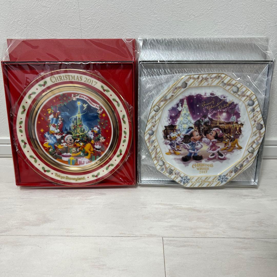 東京ディズニーランド クリスマスプレート 2017 2枚セット