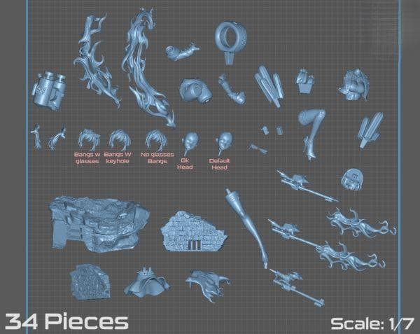 バーニス・ホワイト　1/7　未塗装未組立 ガレキ ゼンレスゾーンゼロ ゼンゼロ