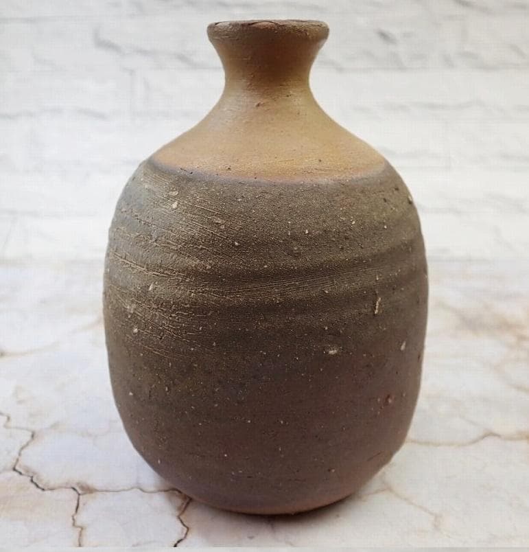 人間国宝　金重陶陽　窯変徳利　M338