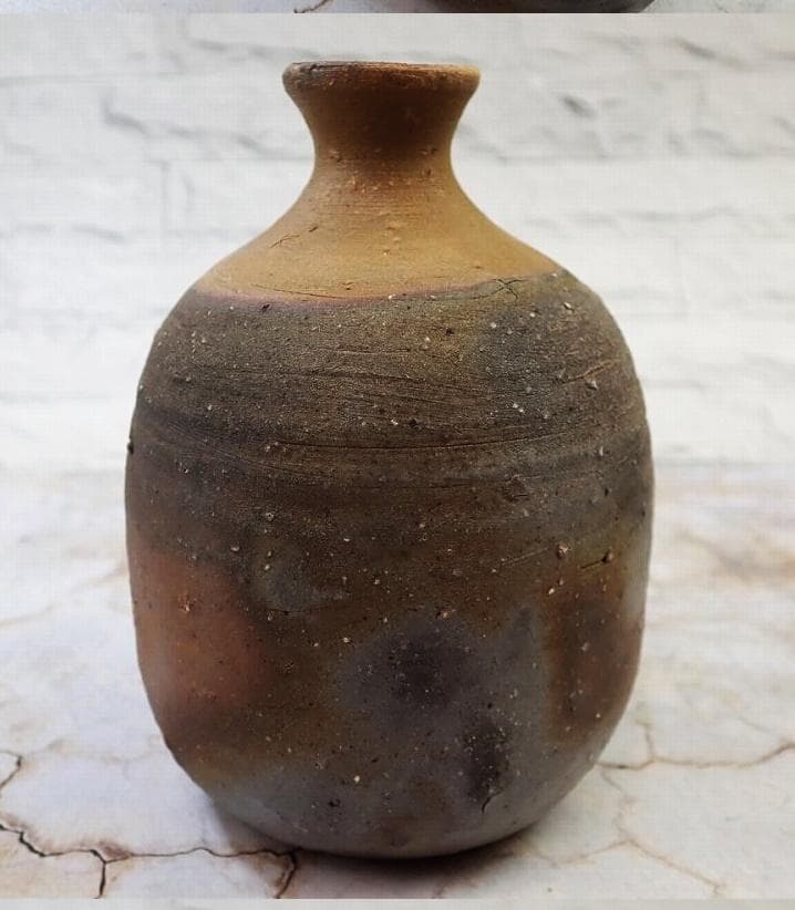 人間国宝　金重陶陽　窯変徳利　M338