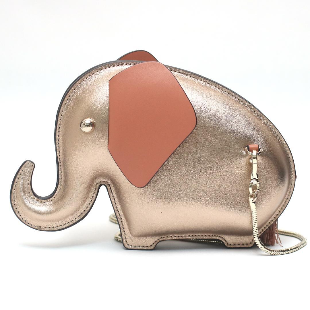 美品 ケイトスペードニューヨーク 象 エレファント ショルダーバッグ