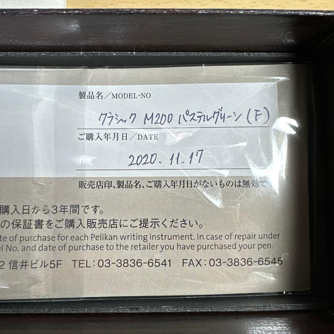 Pelikan ペリカン　クラシック　M200 パステルグリーン　字幅F 万年筆