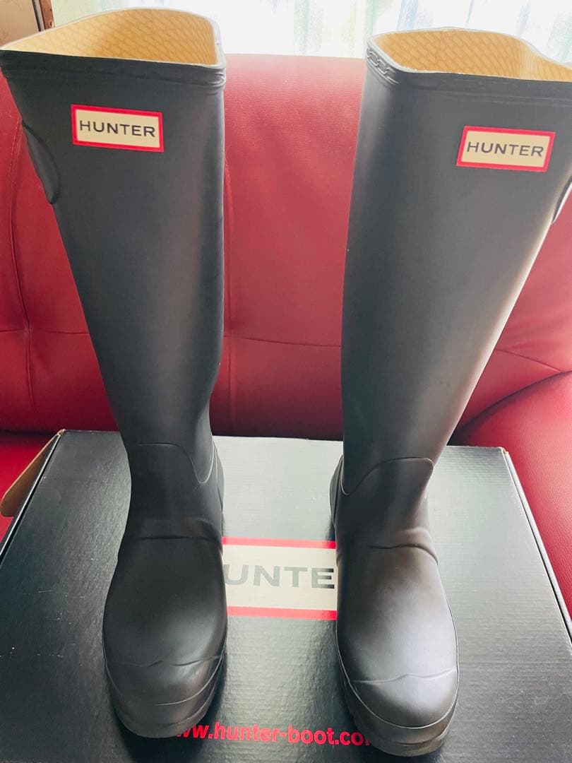 【美品】【正規品】ロングレインブーツ25cm〜25.5cm ハンターブ