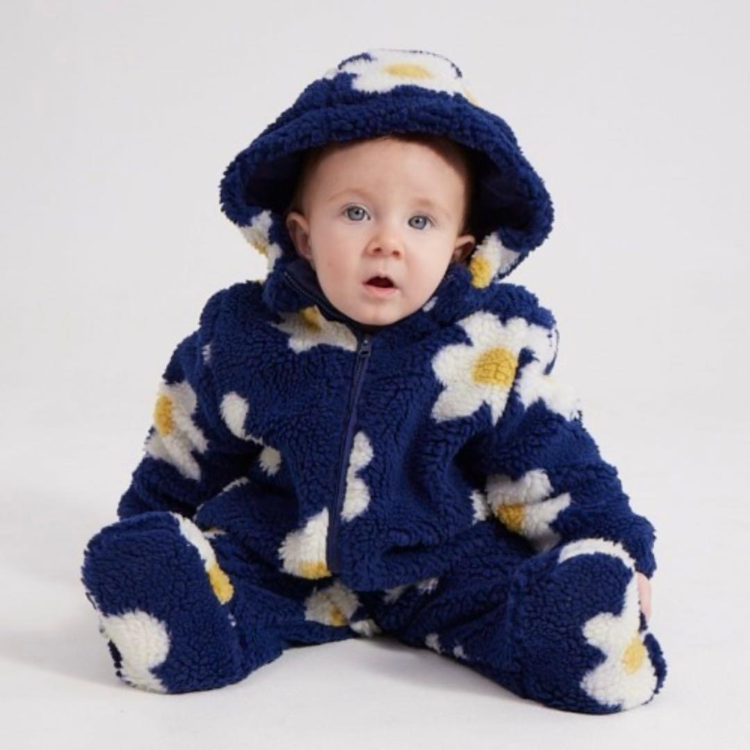 ネイビー 花柄　ロンパース　BOBO CHOSES