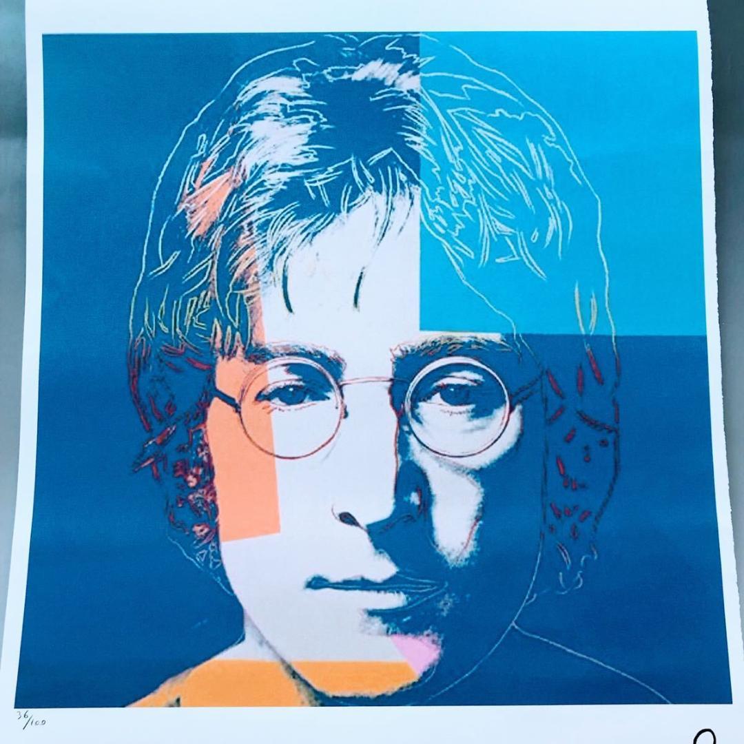 ＃3895 アンディ ウォーホル リトグラフ ジョンレノン 世界 100枚 限定