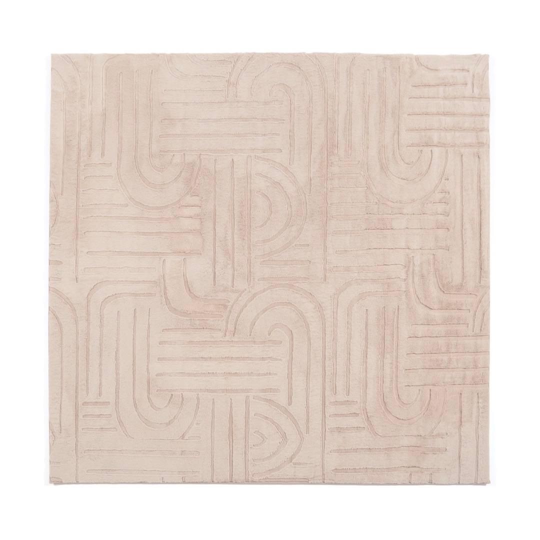 Francfranc アレーナ ホットカーペットラグ L ライトブラウン