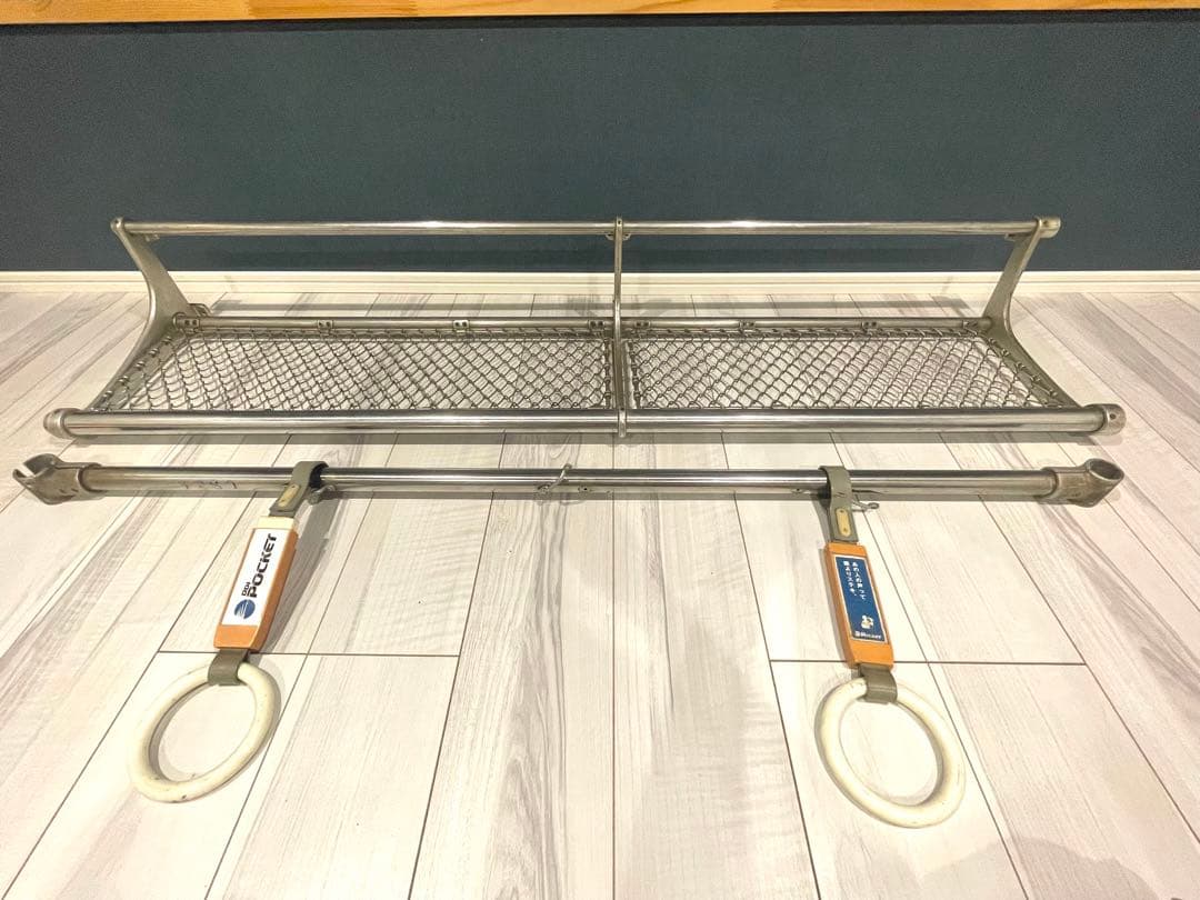 【希少】西鉄 電車 バス 網棚 荷棚 つり革セット