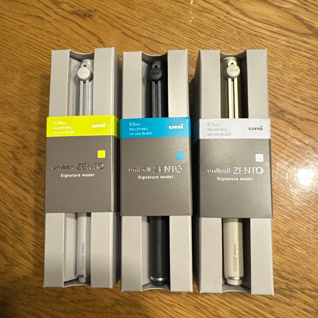 uni ZENTO ボールペン 3色セット