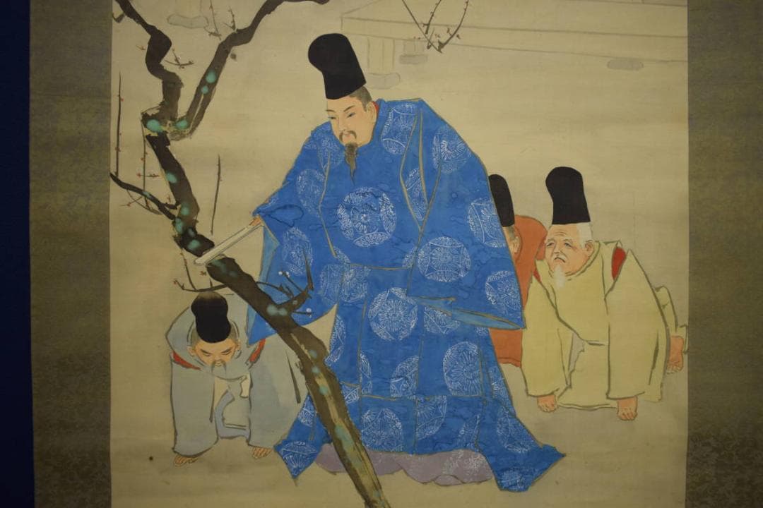 不詳/作者不詳/菅原道真公図/人物図/梅図/布袋屋掛軸HJ-401