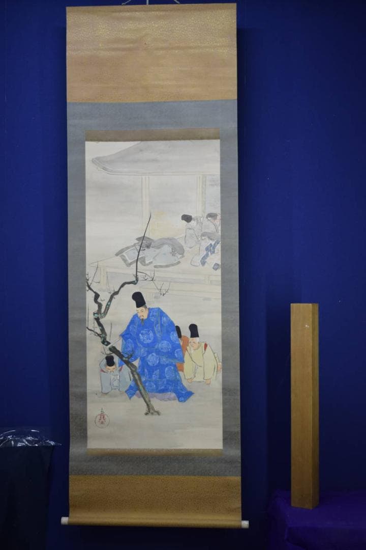 不詳/作者不詳/菅原道真公図/人物図/梅図/布袋屋掛軸HJ-401