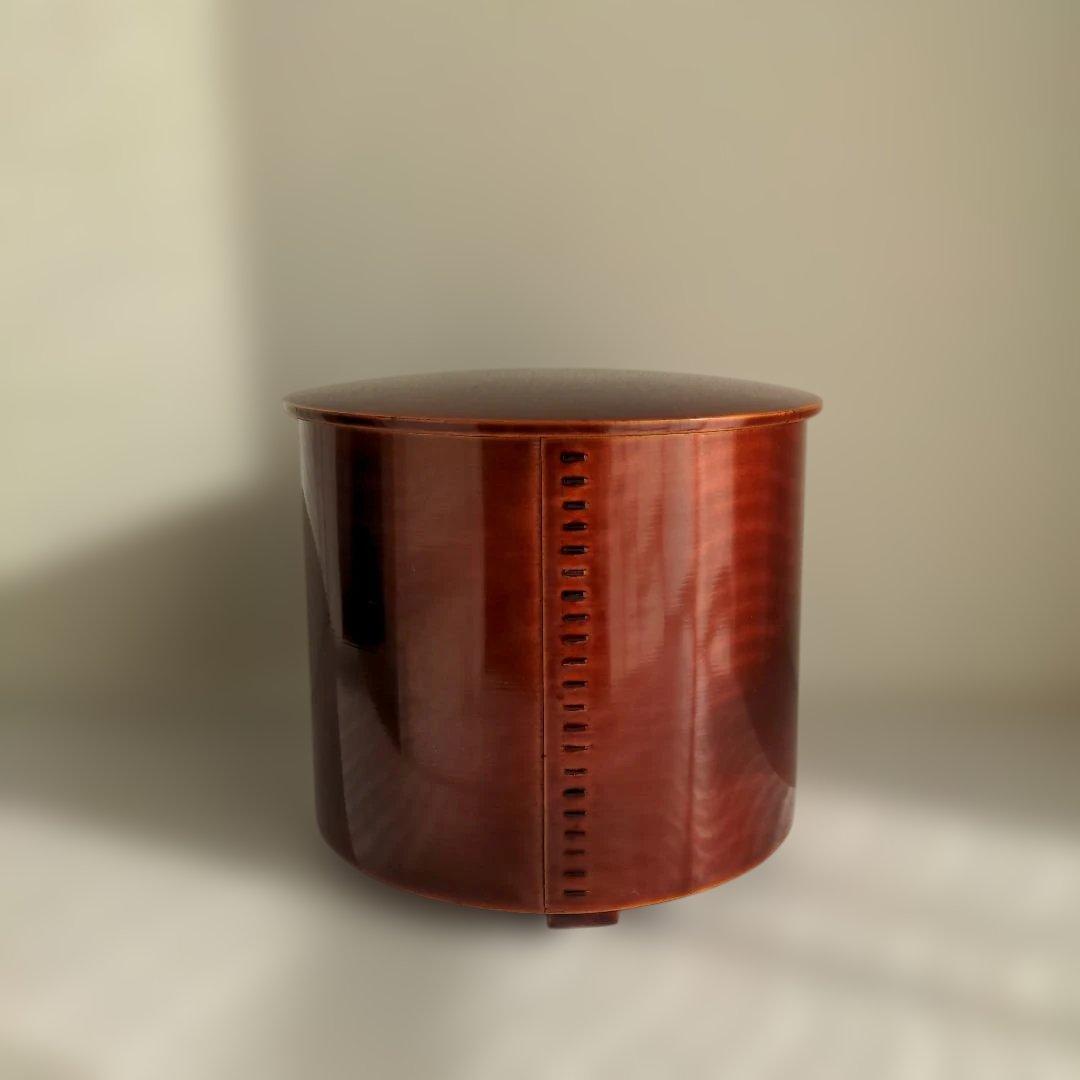 伝統工芸 飛騨春慶塗 曲水指 茶道具 紙箱付