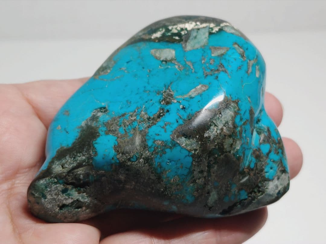 ターコイズ 204g トルコ石 原石 鑑賞石 自然石 誕生石 鉱物 鉱石 水石