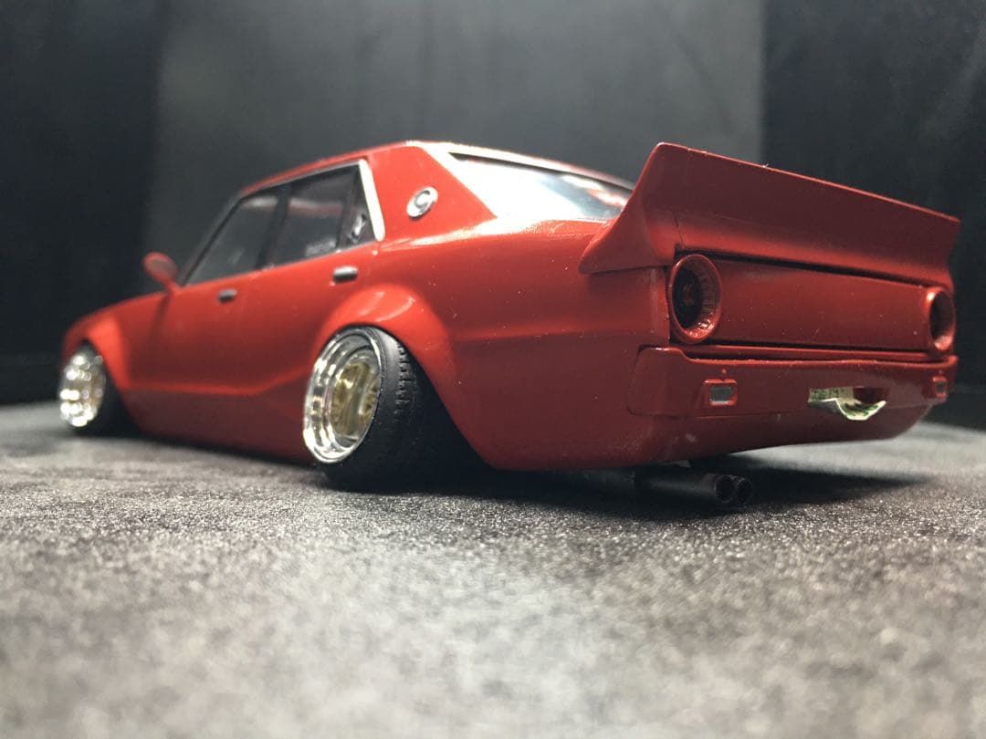 旧車プラモデル完成品アオシマスカイラインケンメリ