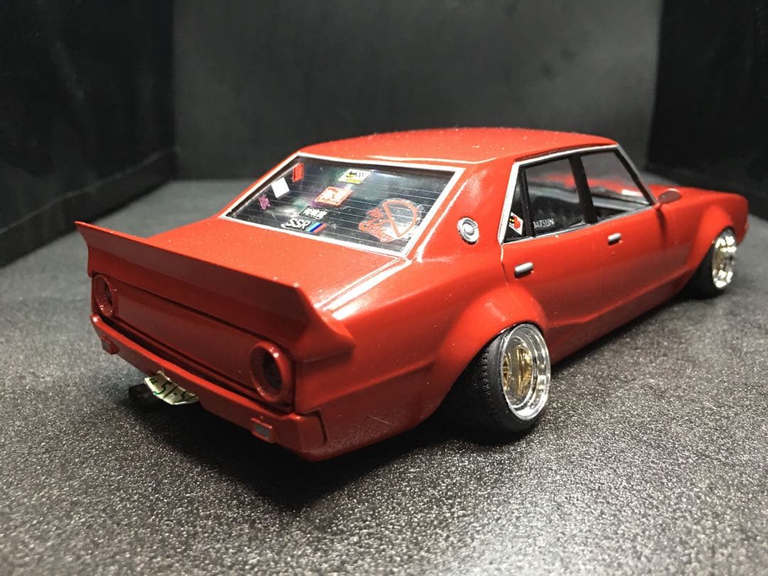 旧車プラモデル完成品アオシマスカイラインケンメリ