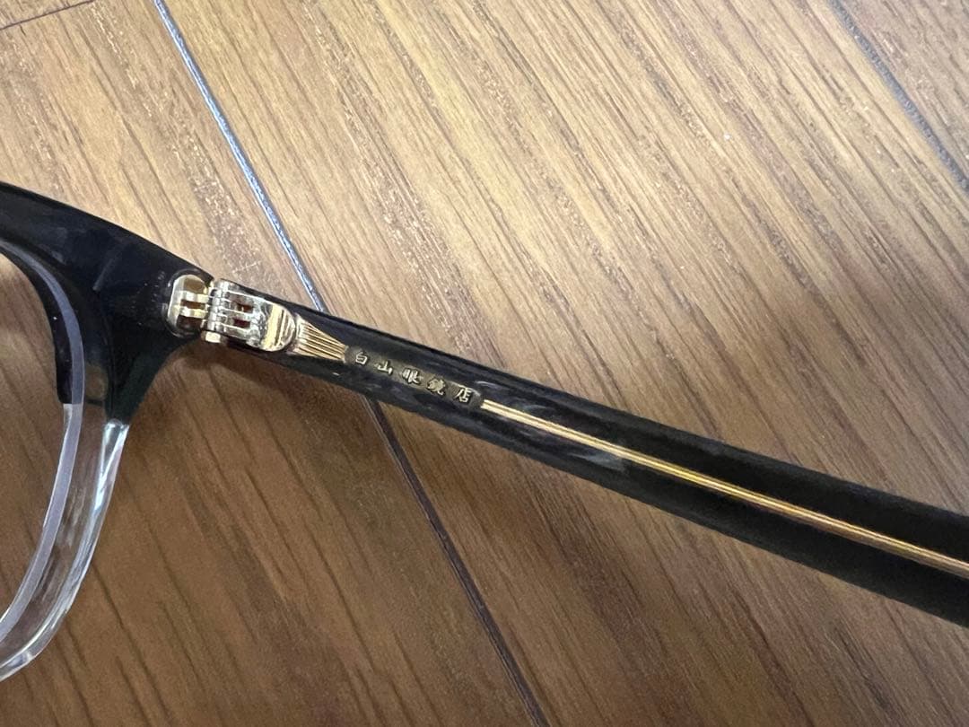 中古品 白山眼鏡 POST TWO-TONE ブルーxクリア
