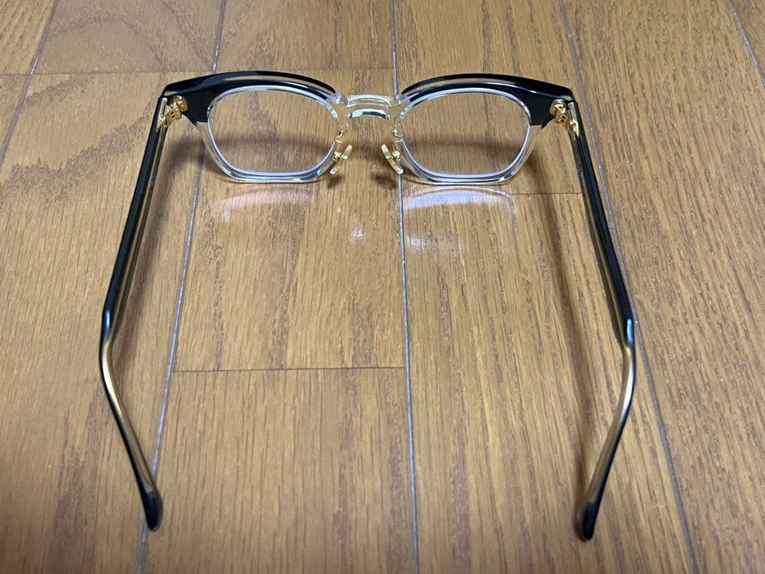 中古品 白山眼鏡 POST TWO-TONE ブルーxクリア