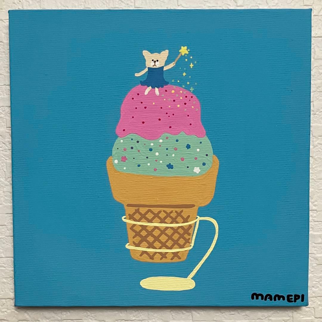 りん様　4枚セット　原画　150×150mm アクリル画