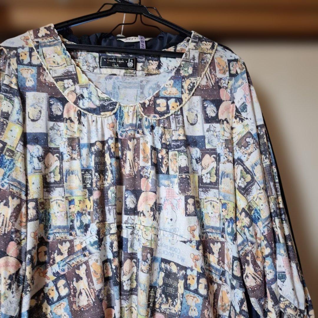 ちーたん 七分袖ひざ丈ワンピース