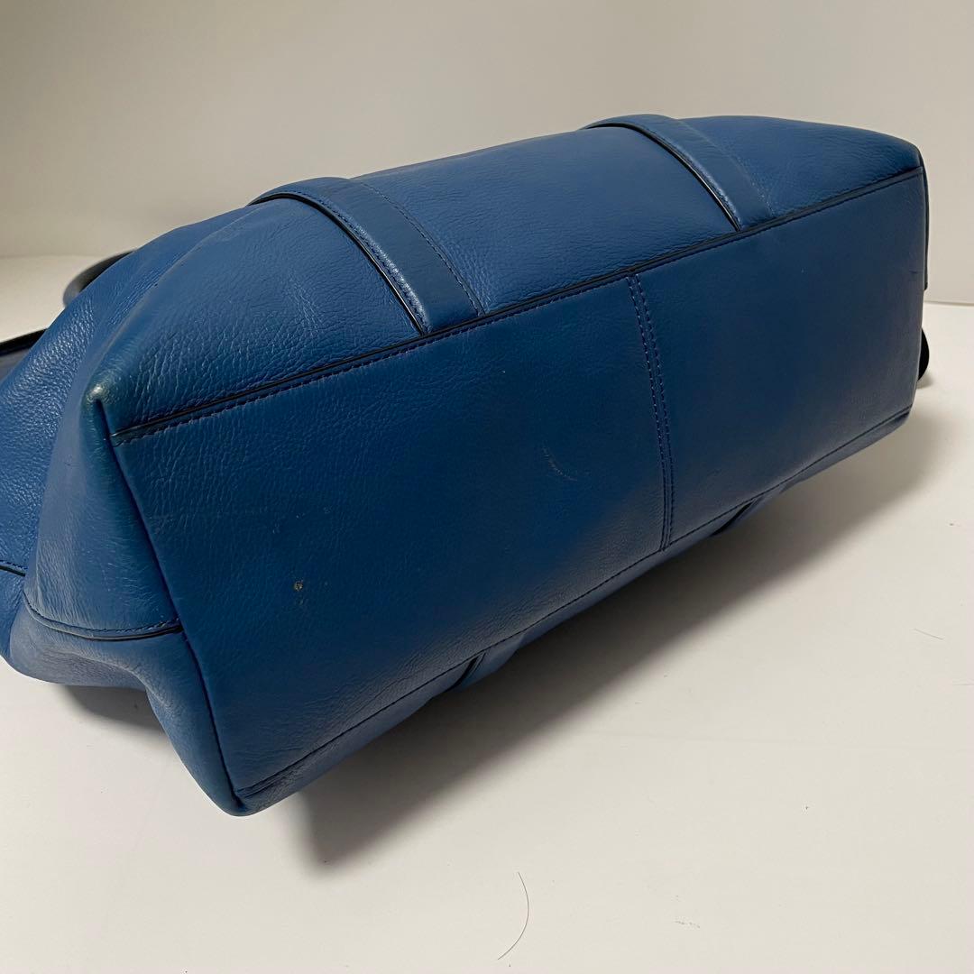 ✨良品✨　coach ビジネスバッグ　トートバッグ　　レザー　ブルー