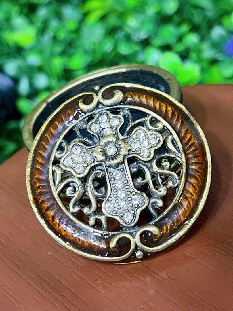 アンティーク　小物入れ　十字架　クロス　宝石箱　ケース　キリスト