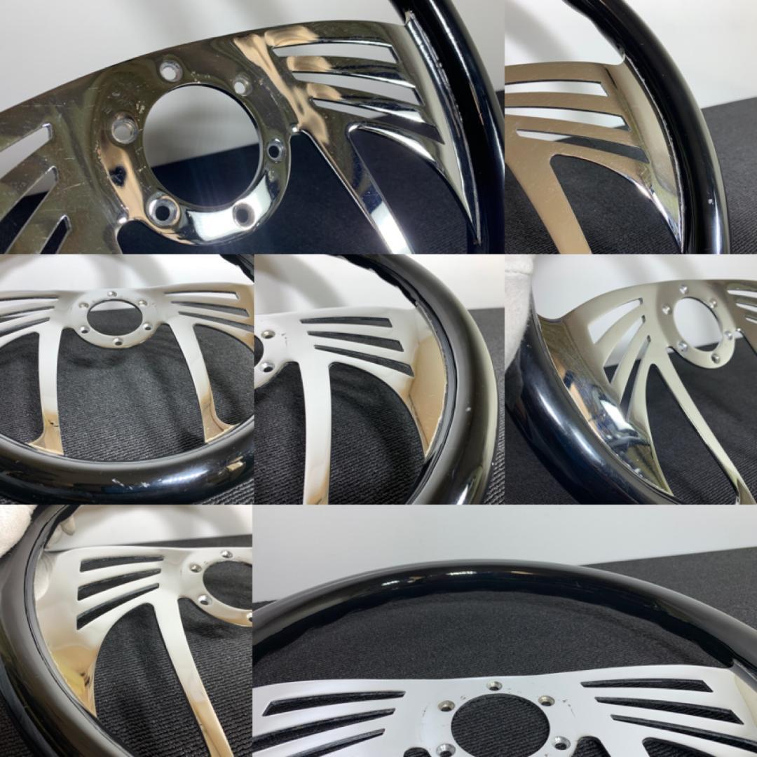 希少 ビレットステアリング ウッド×ブラック 35φ MOMOピッチ 当時物