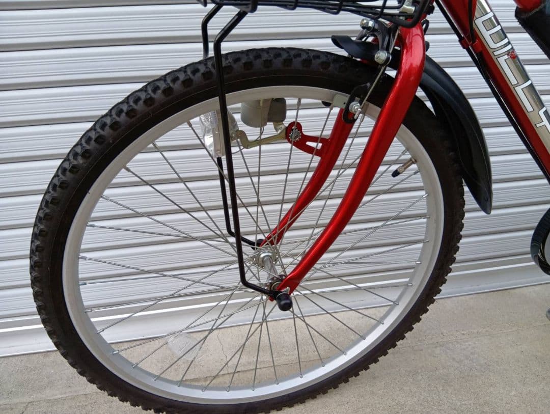 自転車　マウンテンバイク　赤　レッド　24インチ　男の子　→引取り限定(岐阜県)