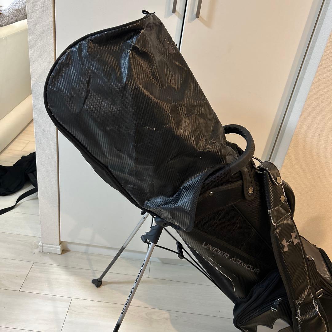 希少　UNDER ARMOUR アンダーアーマーキャディバッグ ブラック　ゴルフ